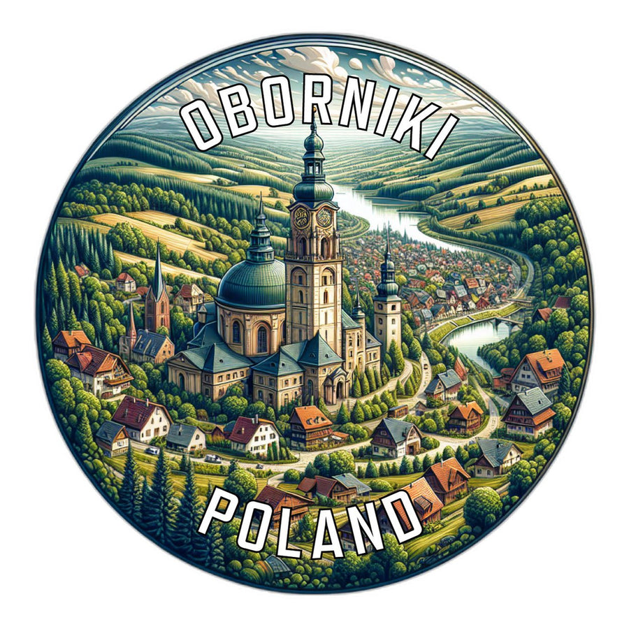 Oborniki Poland Souvenir Die Cut Flat Magnet Image 1