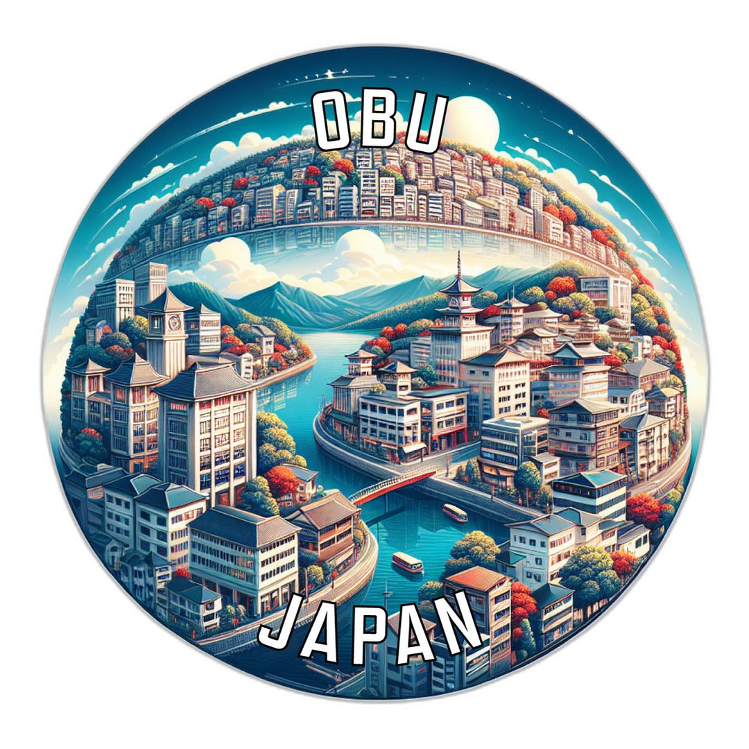 Obu Japan Souvenir Die Cut Flat Magnet Image 1