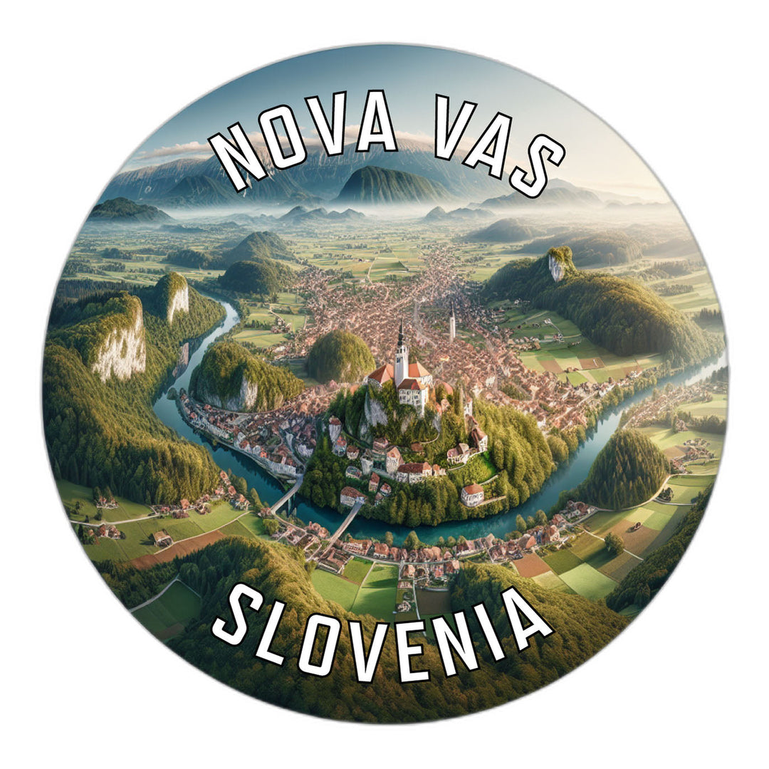 Nova Vas Slovenia Souvenir Die Cut Flat Magnet Image 1