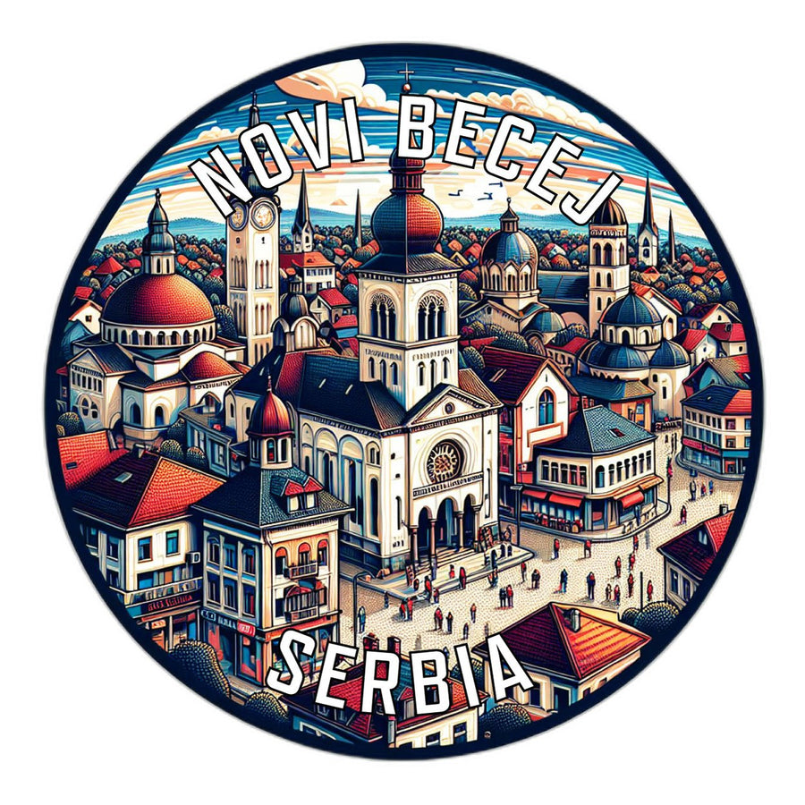 Novi Becej Serbia Souvenir Die Cut Flat Magnet Image 1