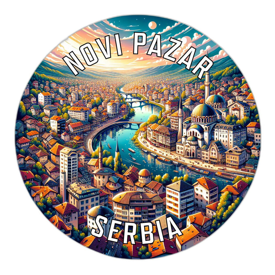 Novi Pazar Serbia Souvenir Die Cut Flat Magnet Image 1