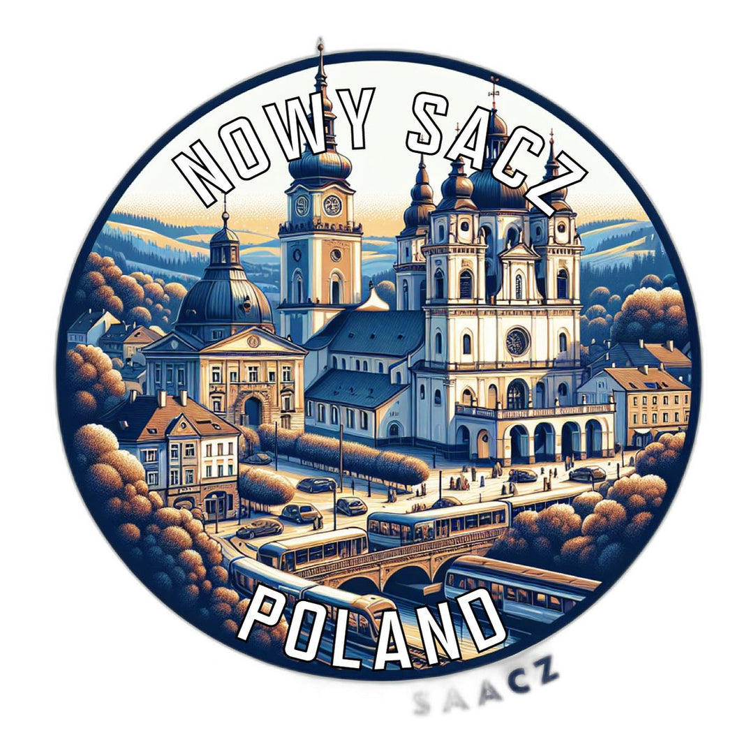 Nowy Sacz Poland Souvenir Die Cut Flat Magnet Image 1