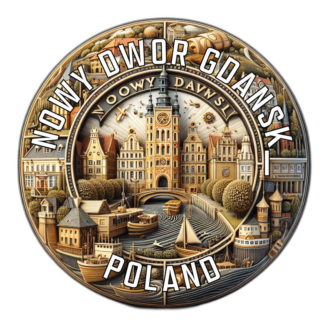 Nowy Dwor Gdanski Poland Souvenir Die Cut Flat Magnet Image 1