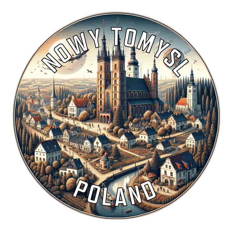 Nowy Tomysl Poland Souvenir Die Cut Flat Magnet Image 1