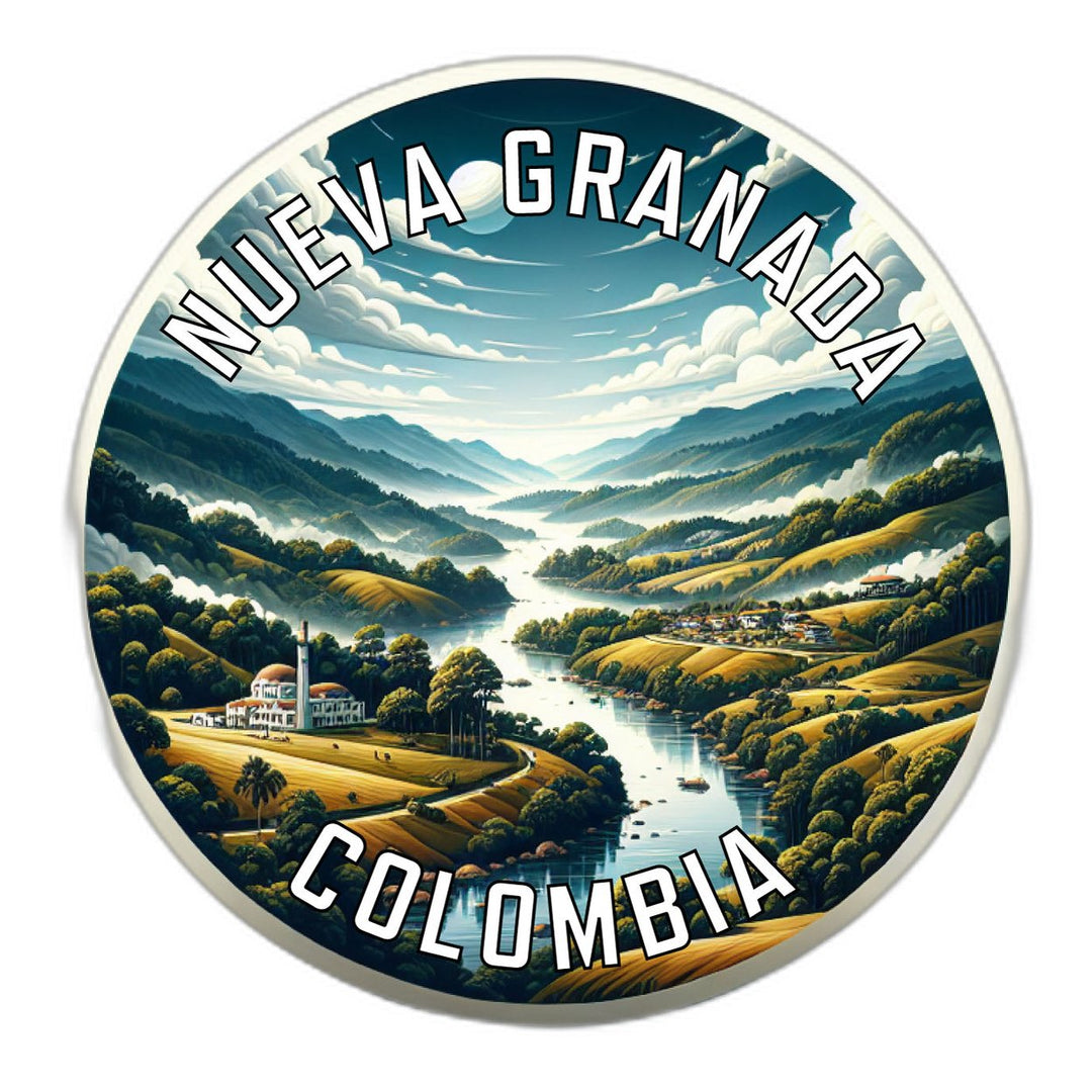 Nueva Granada Colombia Souvenir Die Cut Flat Magnet Image 1