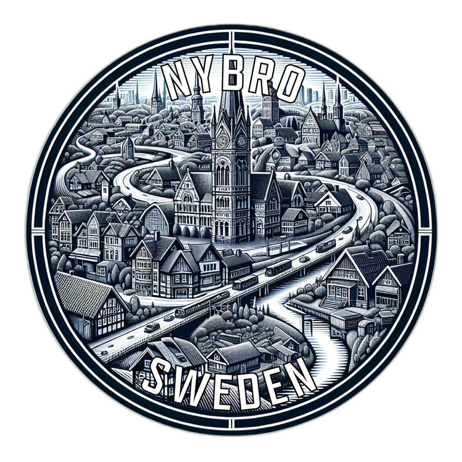 Nybro Sweden Souvenir Die Cut Flat Magnet Image 1