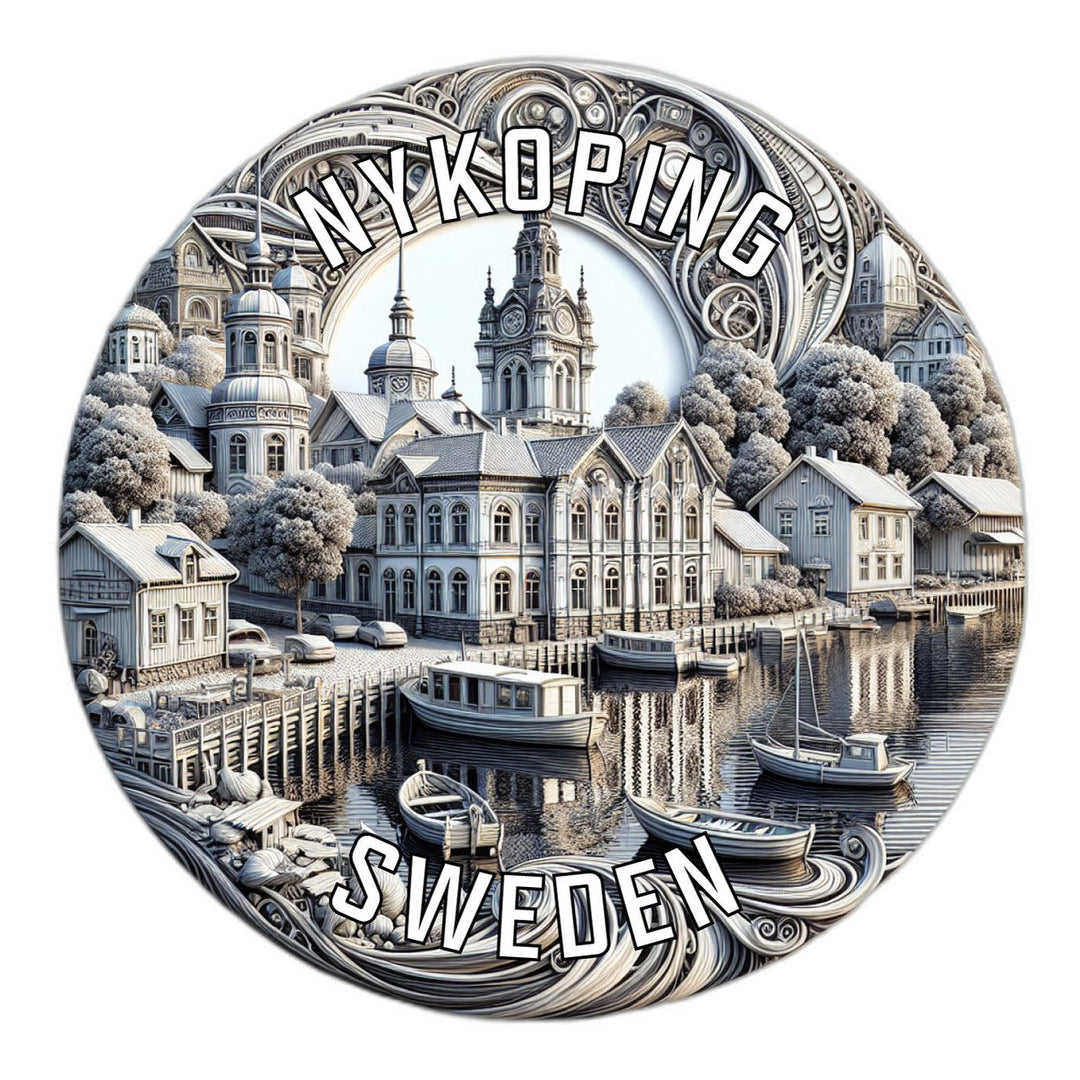 Nykoping Sweden Souvenir Die Cut Flat Magnet Image 1