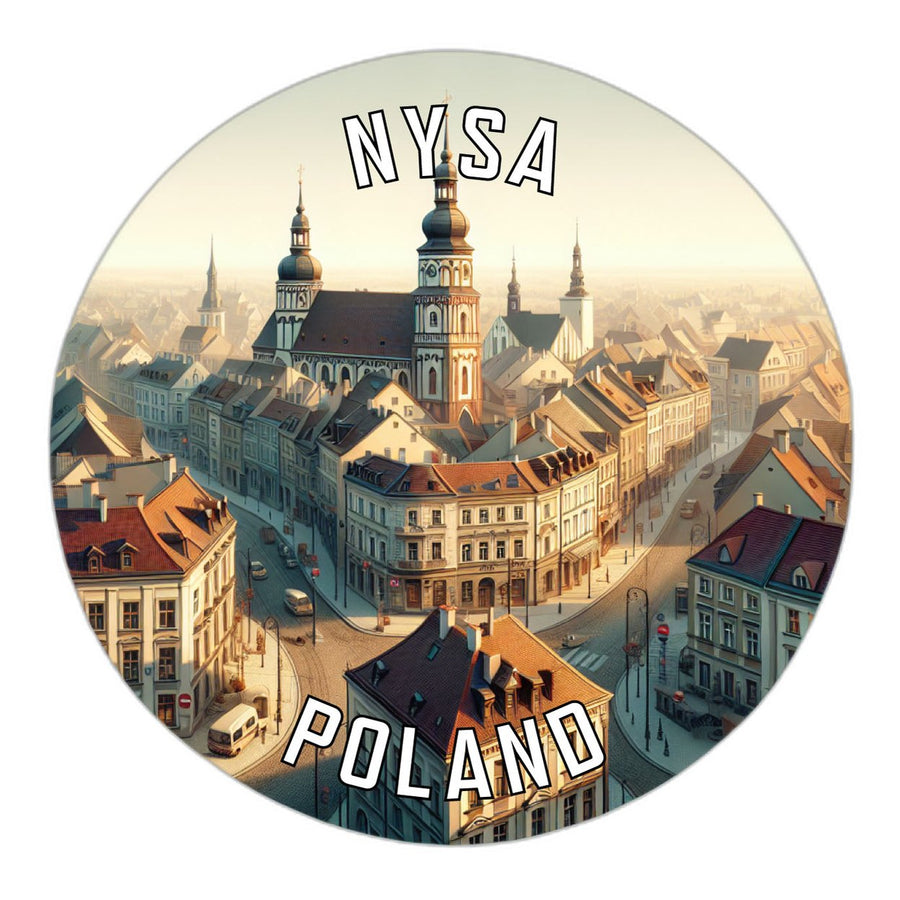 Nysa Poland Souvenir Die Cut Flat Magnet Image 1