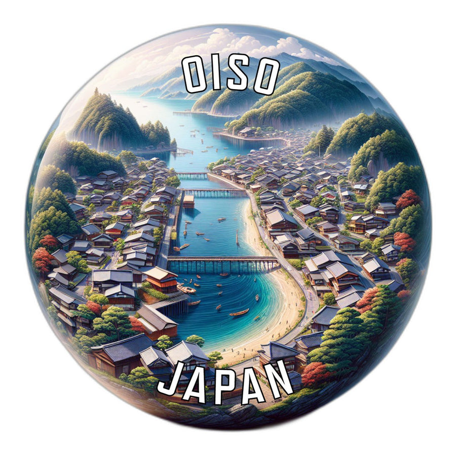 Oiso Japan Souvenir Die Cut Flat Magnet Image 1