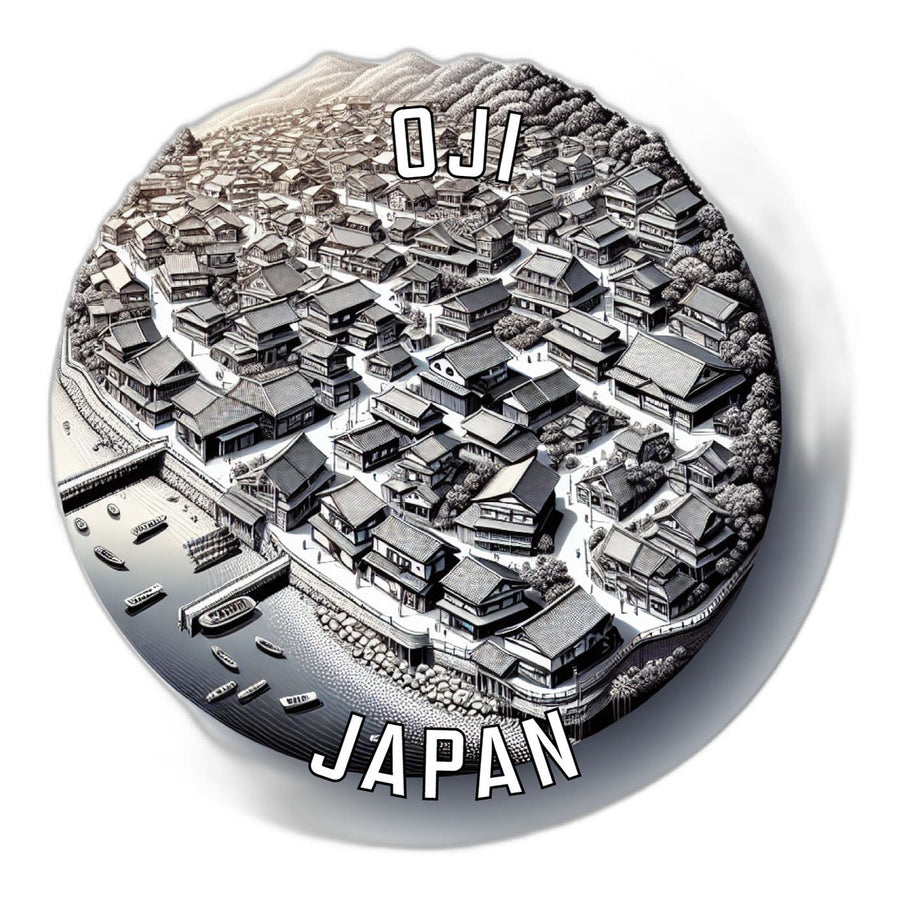 Oji Japan Souvenir Die Cut Flat Magnet Image 1