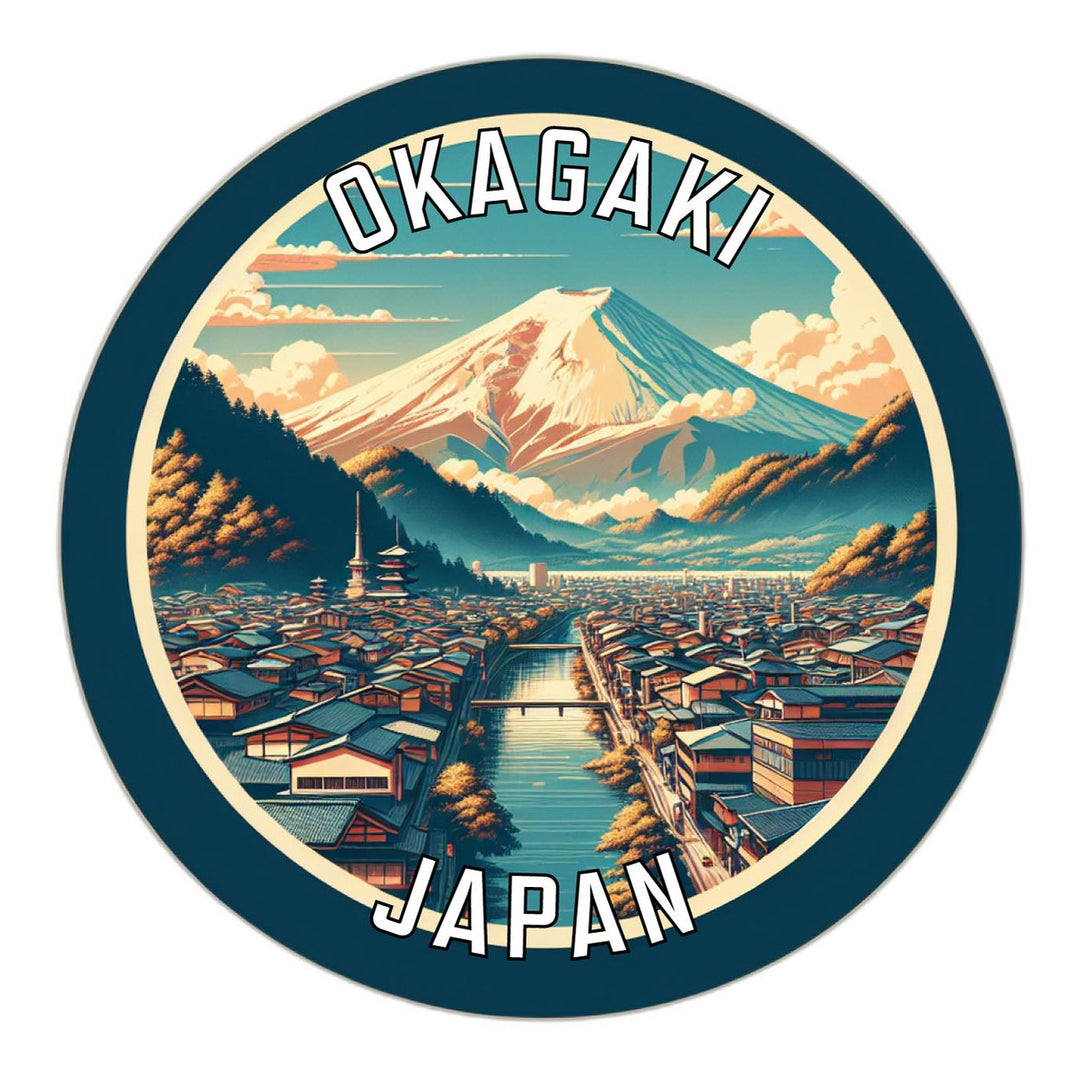 Okagaki Japan Souvenir Die Cut Flat Magnet Image 1