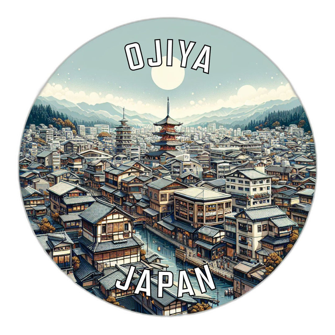 Ojiya Japan Souvenir Die Cut Flat Magnet Image 1