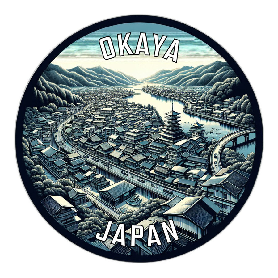 Okaya Japan Souvenir Die Cut Flat Magnet Image 1