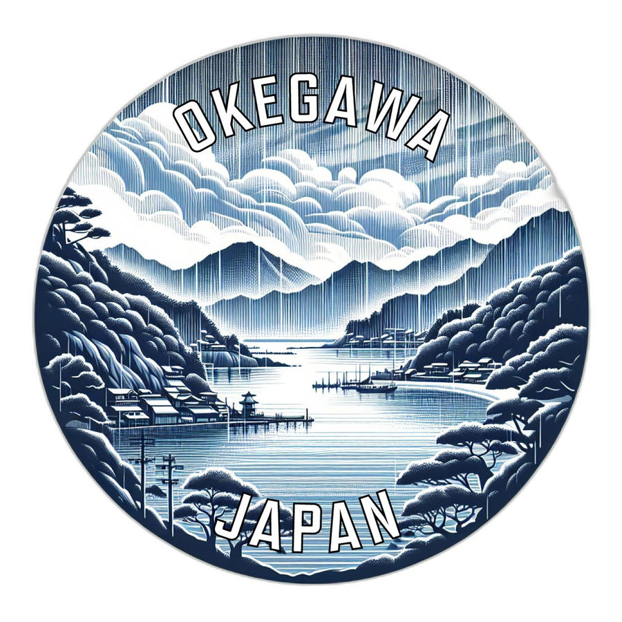 Okegawa Japan Souvenir Die Cut Flat Magnet Image 1