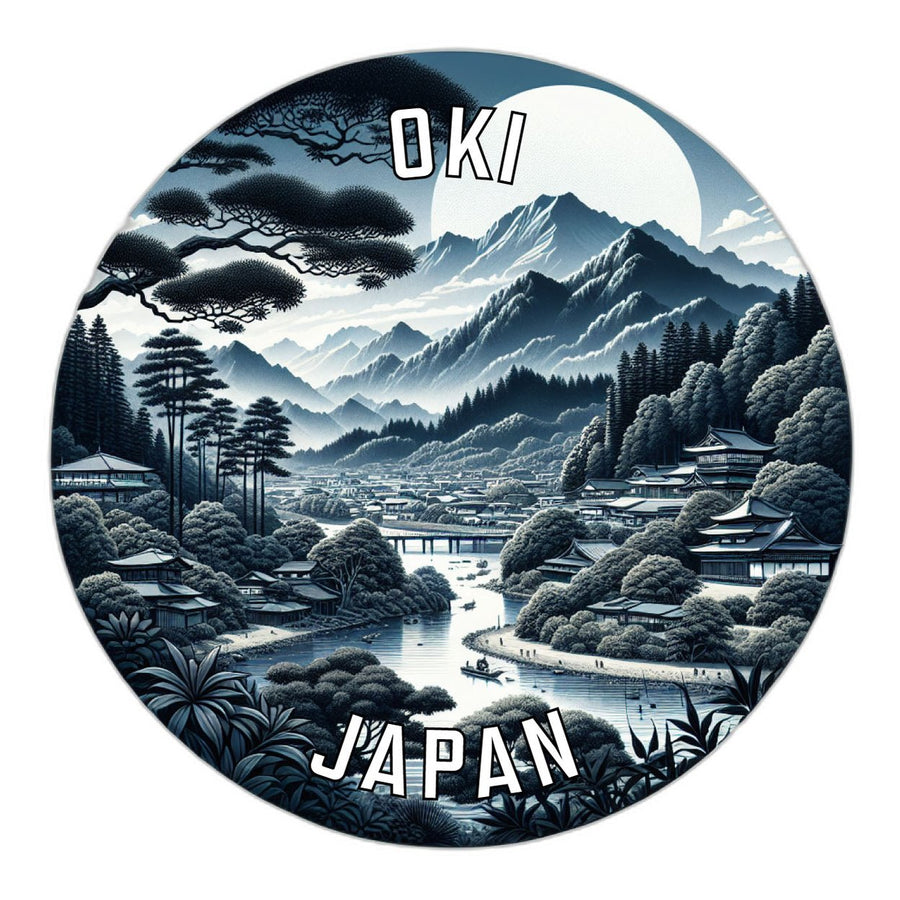 Oki Japan Souvenir Die Cut Flat Magnet Image 1