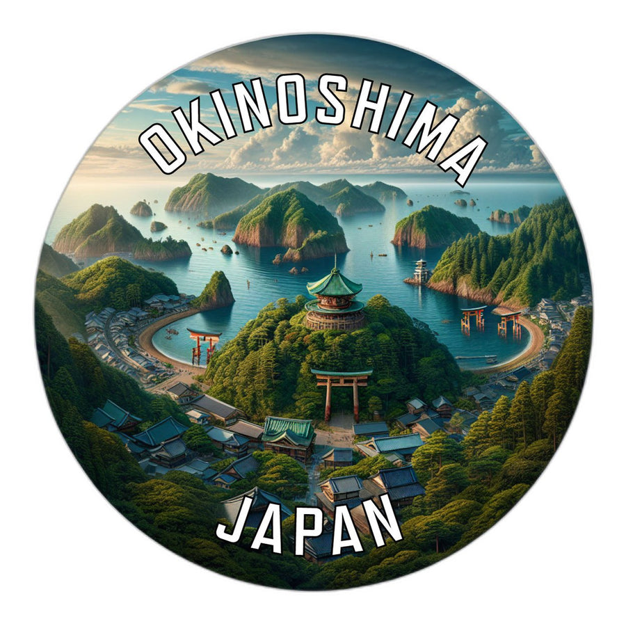 Okinoshima Japan Souvenir Die Cut Flat Magnet Image 1