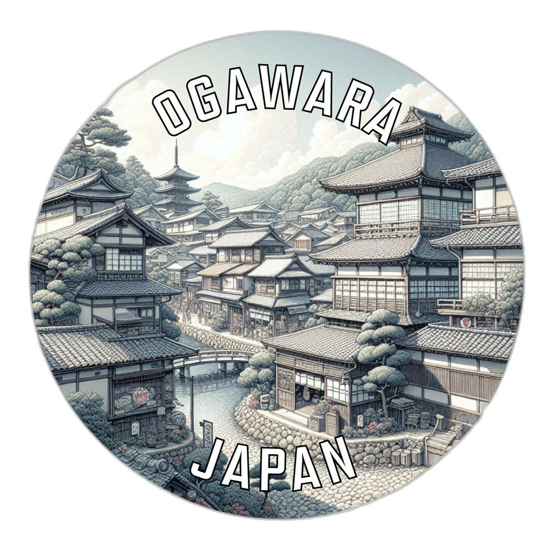 Ogawara Japan Souvenir Die Cut Flat Magnet Image 1