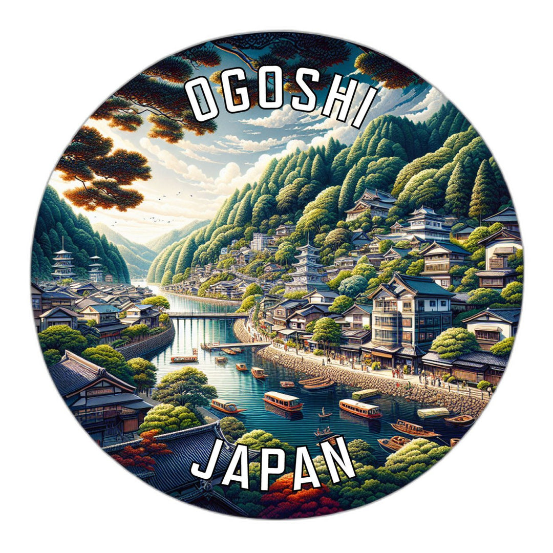 Ogoshi Japan Souvenir Die Cut Flat Magnet Image 1