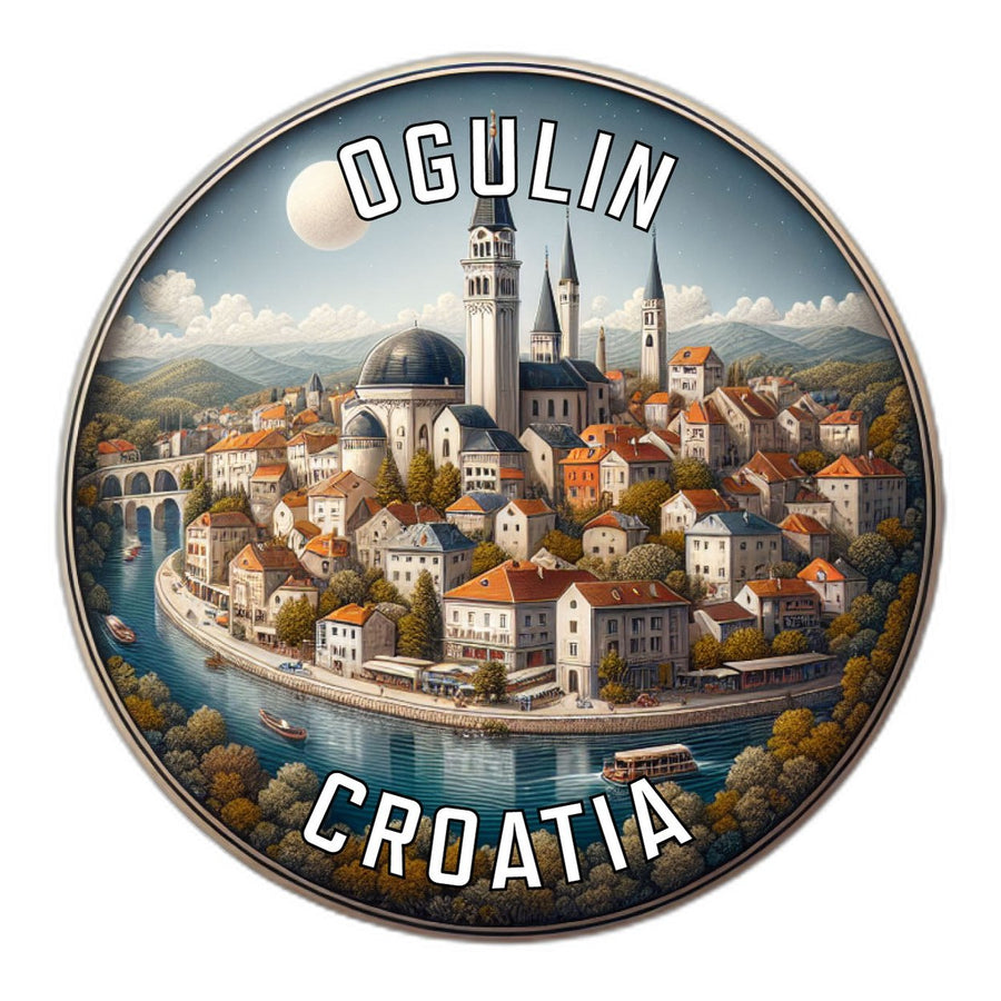 Ogulin Croatia Souvenir Die Cut Flat Magnet Image 1