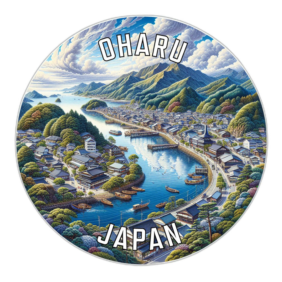 Oharu Japan Souvenir Die Cut Flat Magnet Image 1