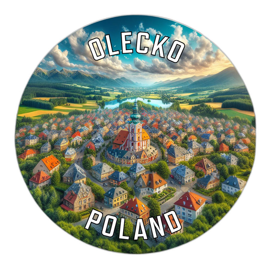 Olecko Poland Souvenir Die Cut Flat Magnet Image 1