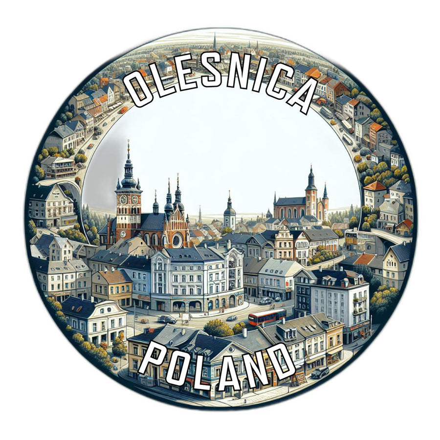 Olesnica Poland Souvenir Die Cut Flat Magnet Image 1