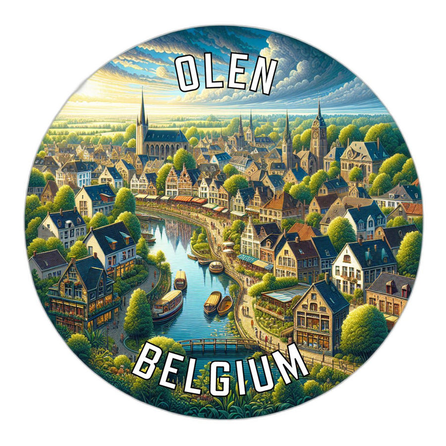 Olen Belgium Souvenir Die Cut Flat Magnet Image 1