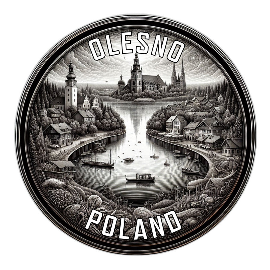 Olesno Poland Souvenir Die Cut Flat Magnet Image 1