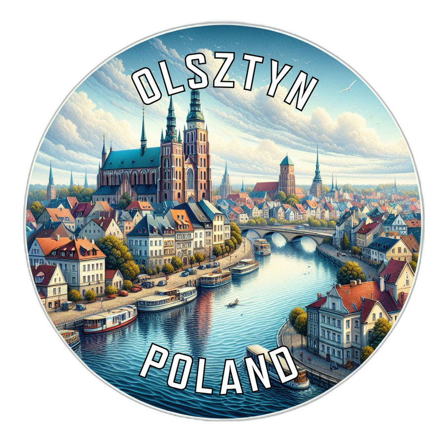 Olsztyn Poland Souvenir Die Cut Flat Magnet Image 1