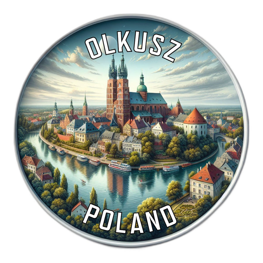 Olkusz Poland Souvenir Die Cut Flat Magnet Image 1