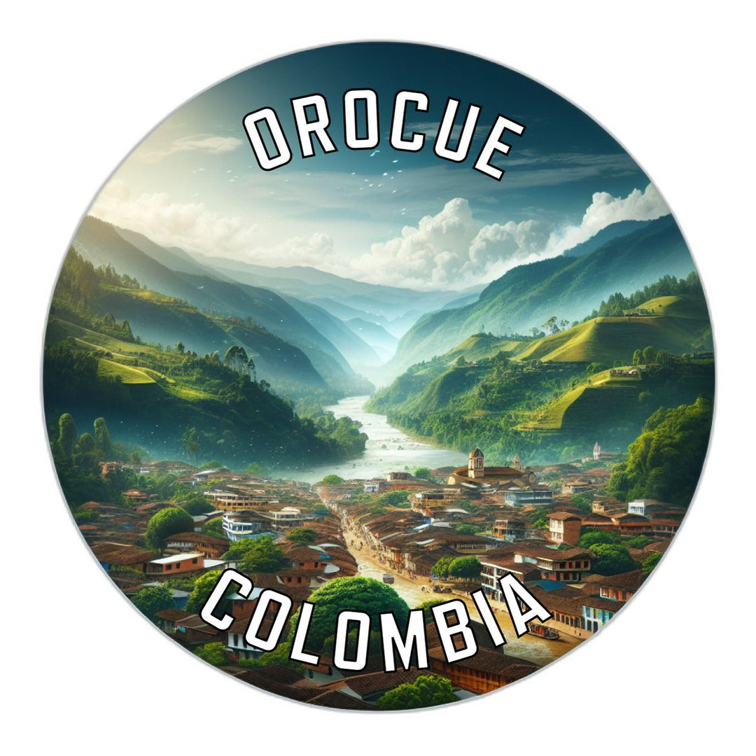 Orocue Colombia Souvenir Die Cut Flat Magnet Image 1