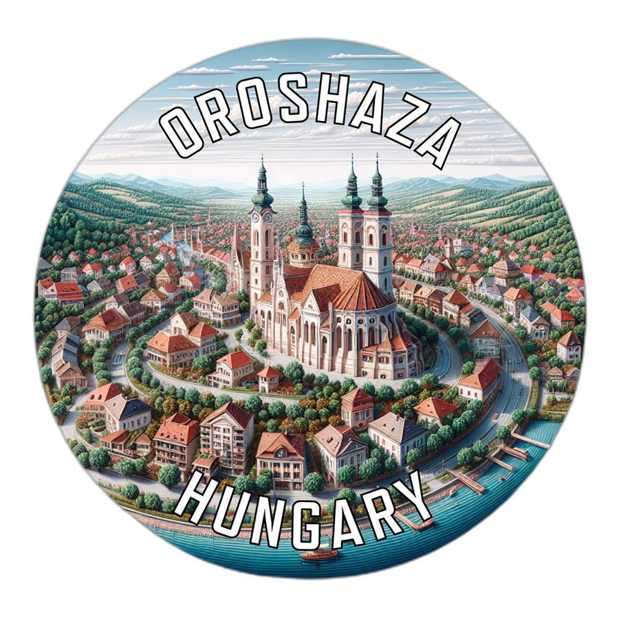 Oroshaza Hungary Souvenir Die Cut Flat Magnet Image 1