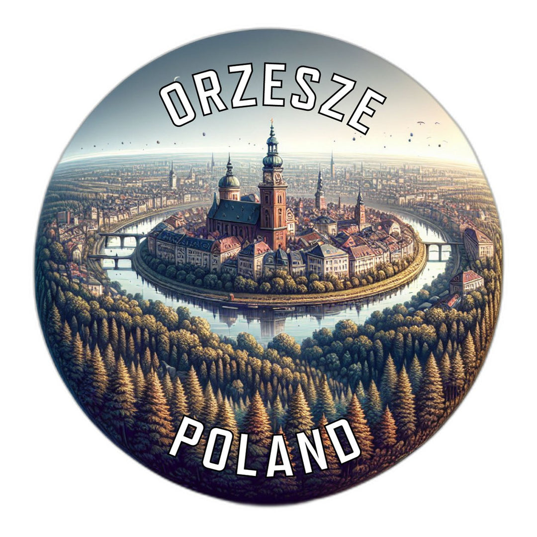 Orzesze Poland Souvenir Die Cut Flat Magnet Image 1