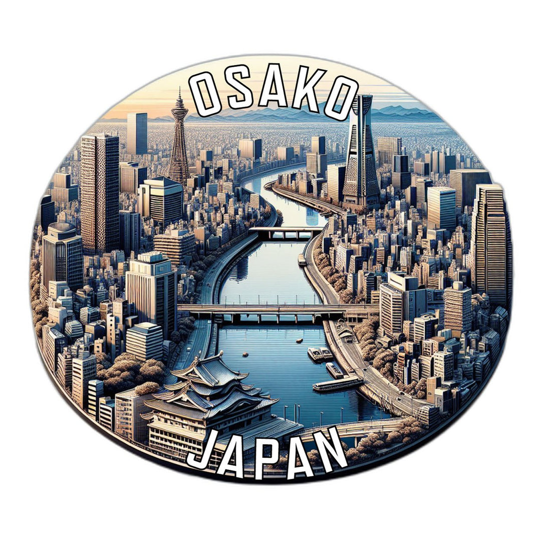 Osako Japan Souvenir Die Cut Flat Magnet Image 1