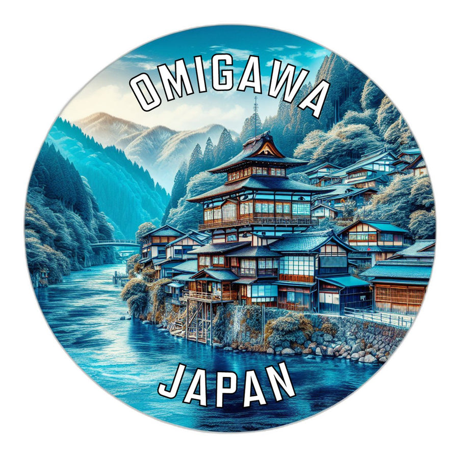 Omigawa Japan Souvenir Die Cut Flat Magnet Image 1