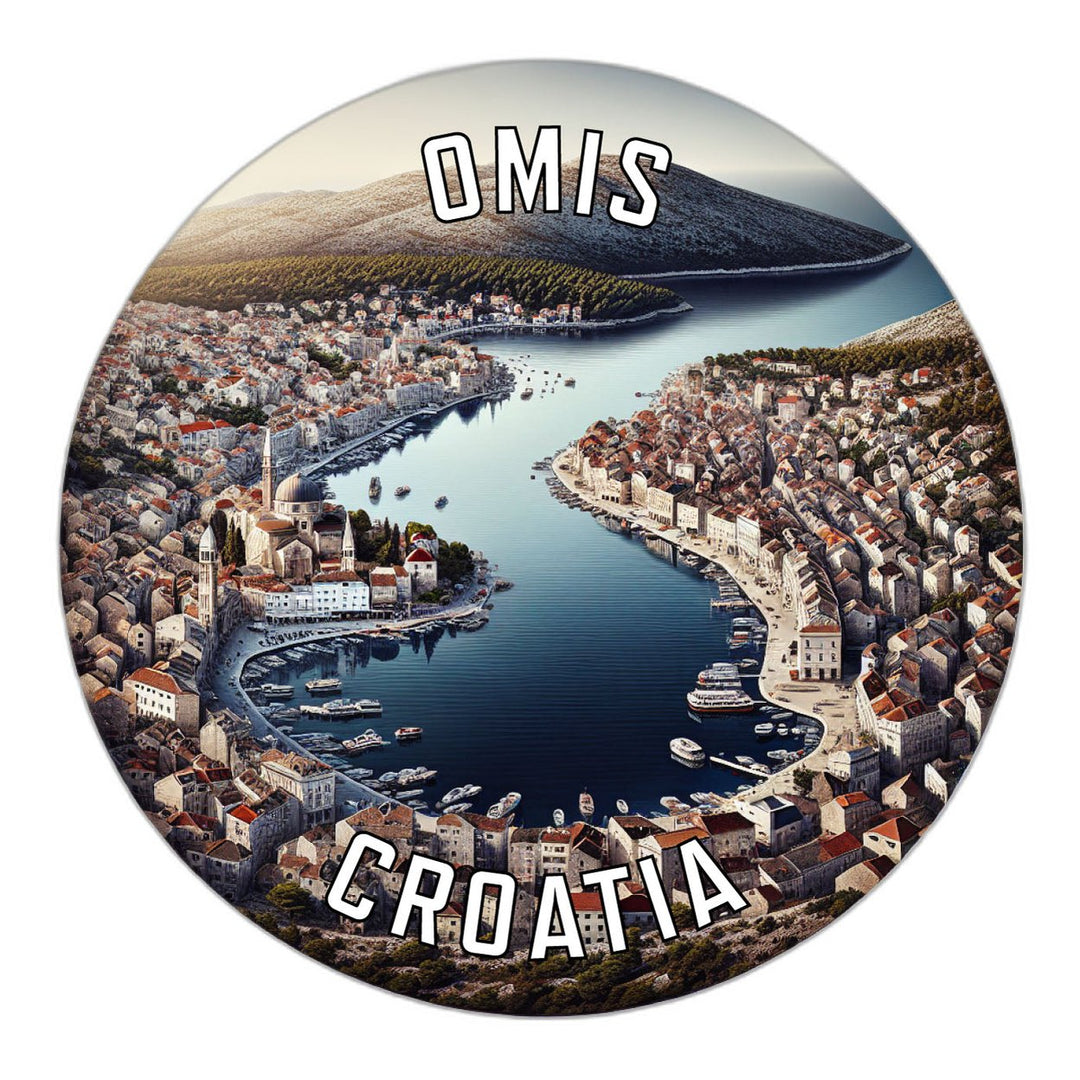 Omis Croatia Souvenir Die Cut Flat Magnet Image 1