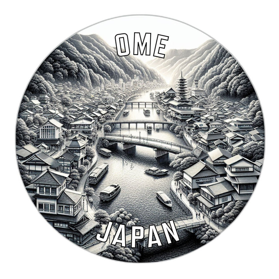 Ome Japan Souvenir Die Cut Flat Magnet Image 1