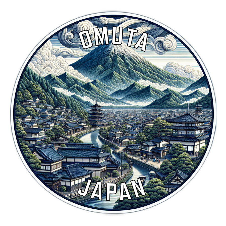 Omuta Japan Souvenir Die Cut Flat Magnet Image 1