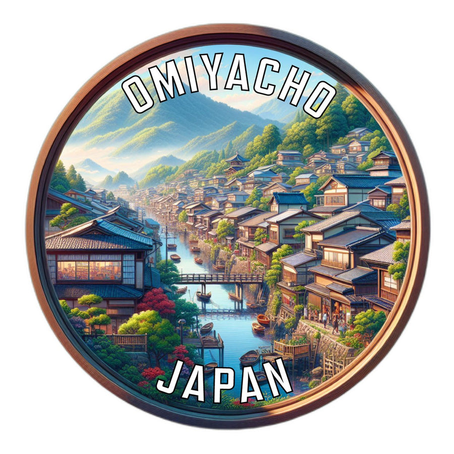 Omiyacho Japan Souvenir Die Cut Flat Magnet Image 1