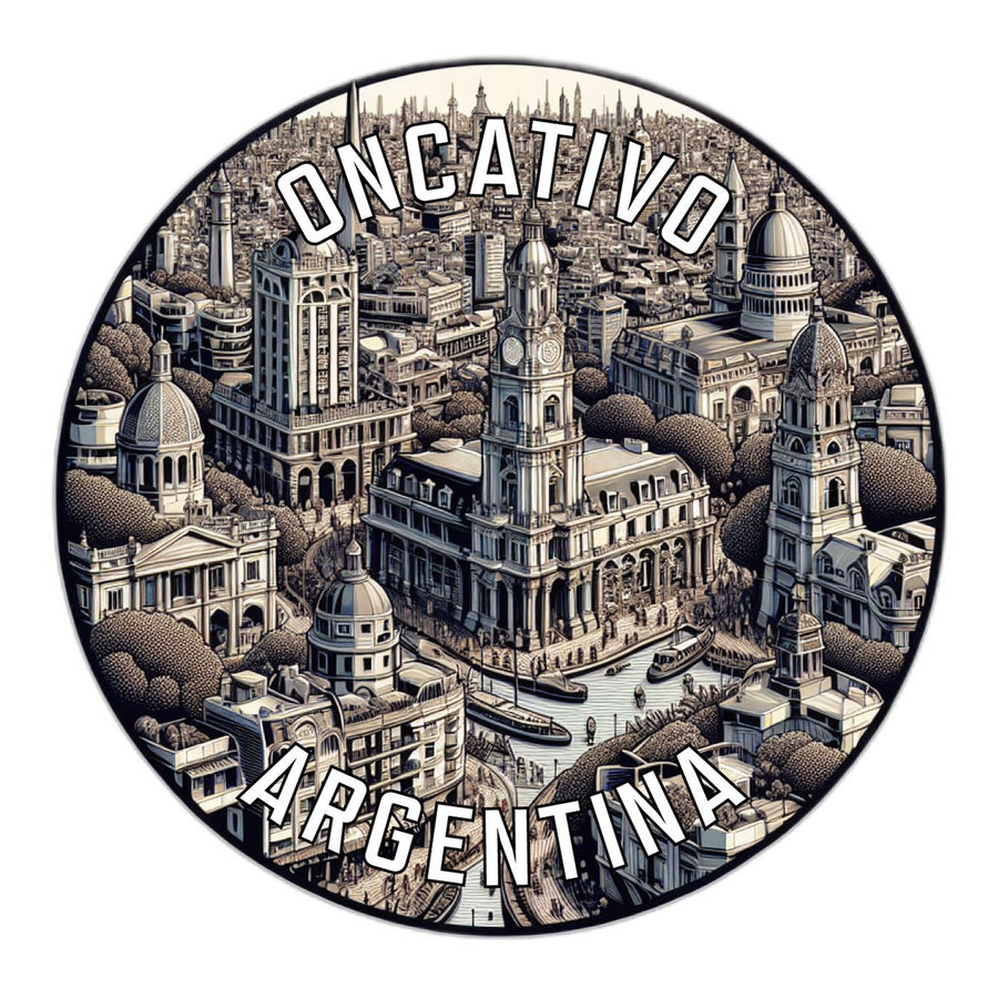 Oncativo Argentina Souvenir Die Cut Flat Magnet Image 1