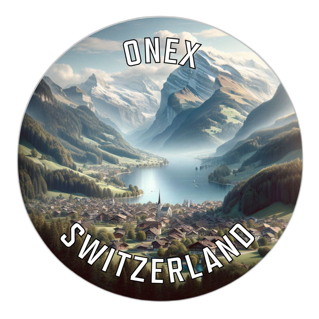 Onex Switzerland Souvenir Die Cut Flat Magnet Image 1