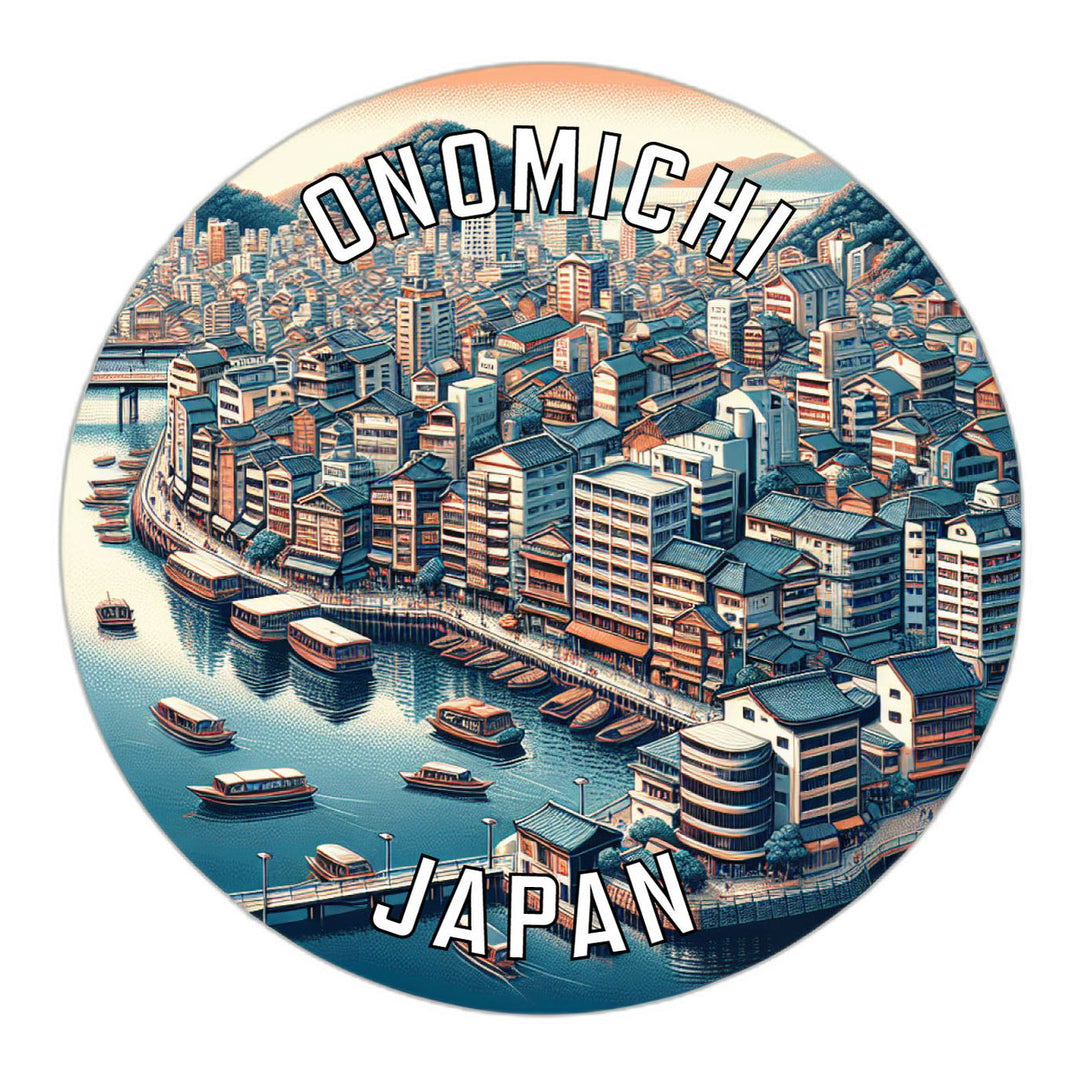 Onomichi Japan Souvenir Die Cut Flat Magnet Image 1