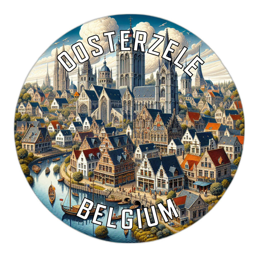 Oosterzele Belgium Souvenir Die Cut Flat Magnet Image 1