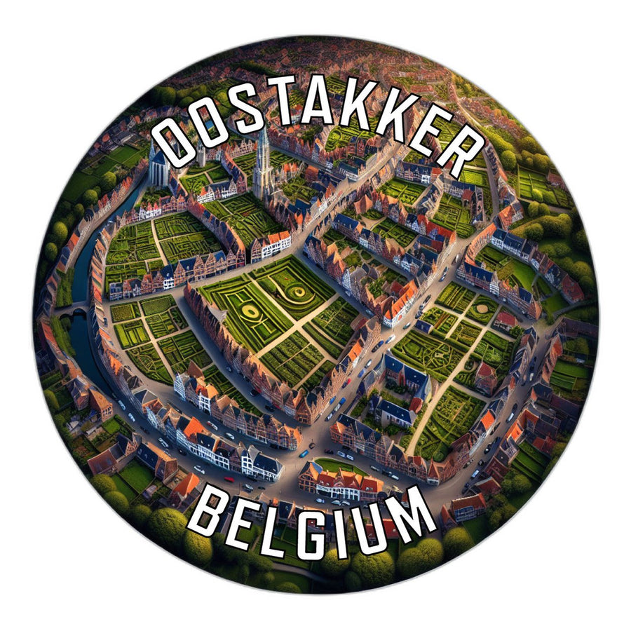 Oostakker Belgium Souvenir Die Cut Flat Magnet Image 1