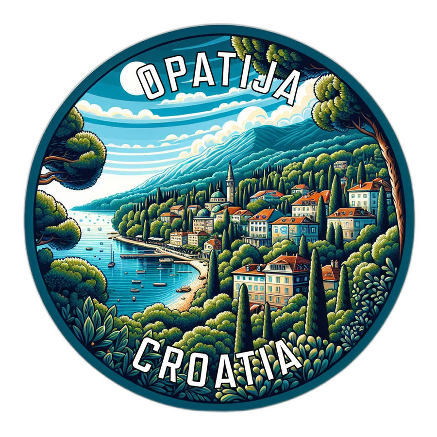 Opatija Croatia Souvenir Die Cut Flat Magnet Image 1