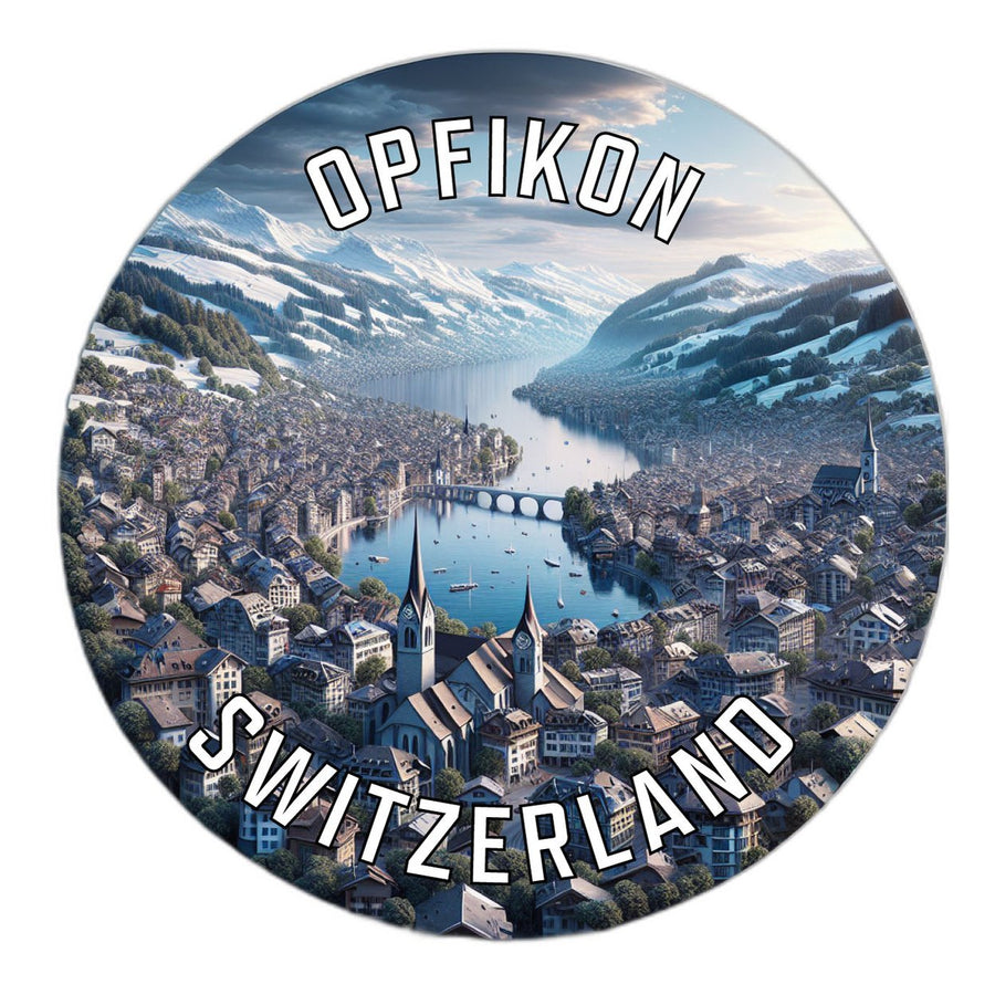 Opfikon Switzerland Souvenir Die Cut Flat Magnet Image 1