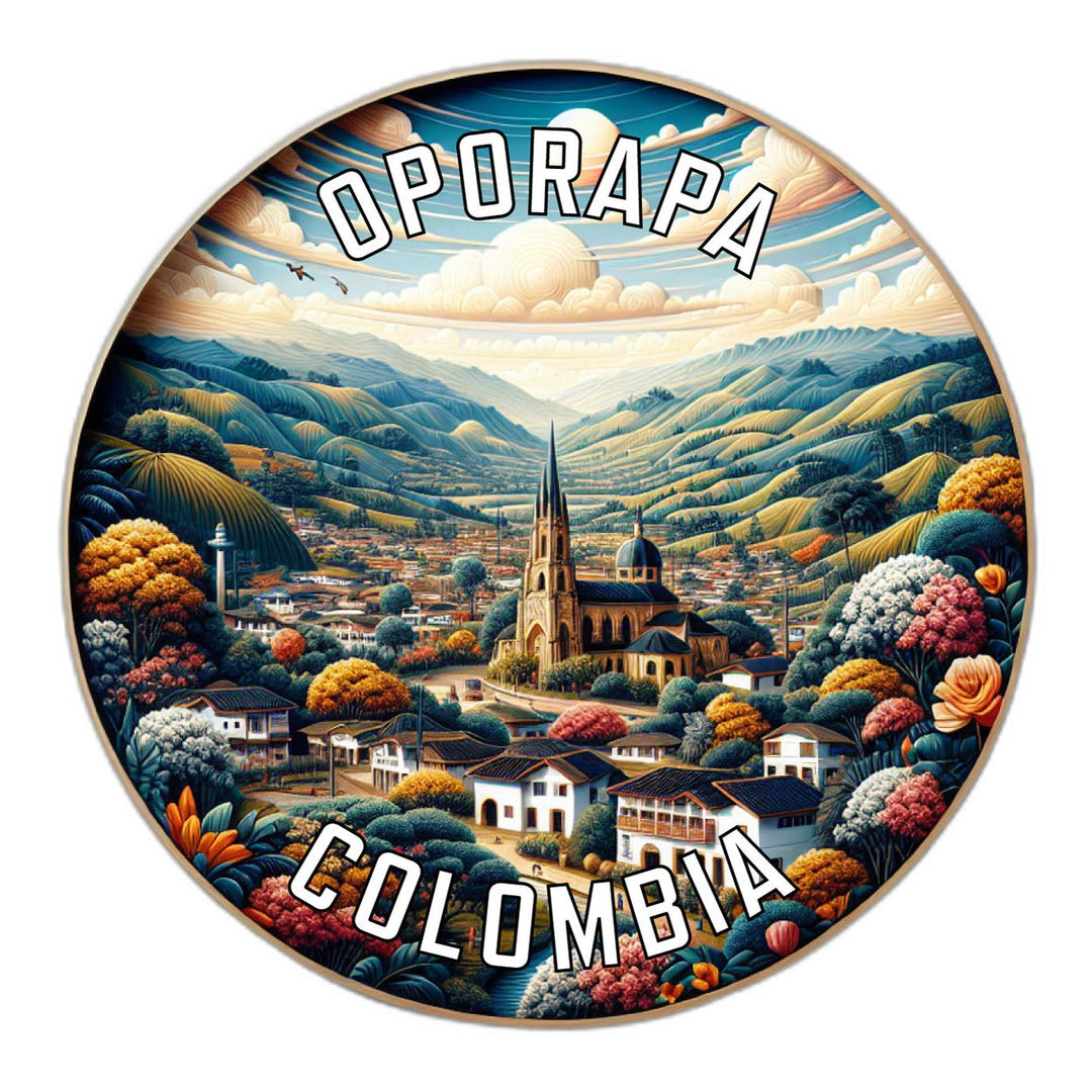 Oporapa Colombia Souvenir Die Cut Flat Magnet Image 1