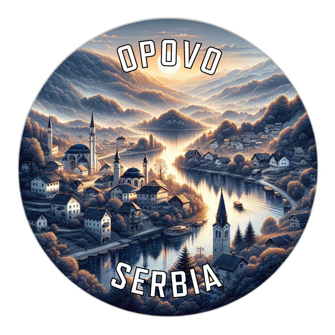 Opovo Serbia Souvenir Die Cut Flat Magnet Image 1