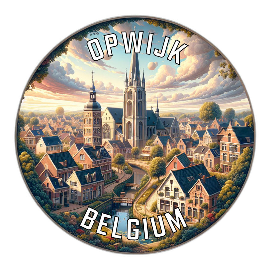 Opwijk Belgium Souvenir Die Cut Flat Magnet Image 1