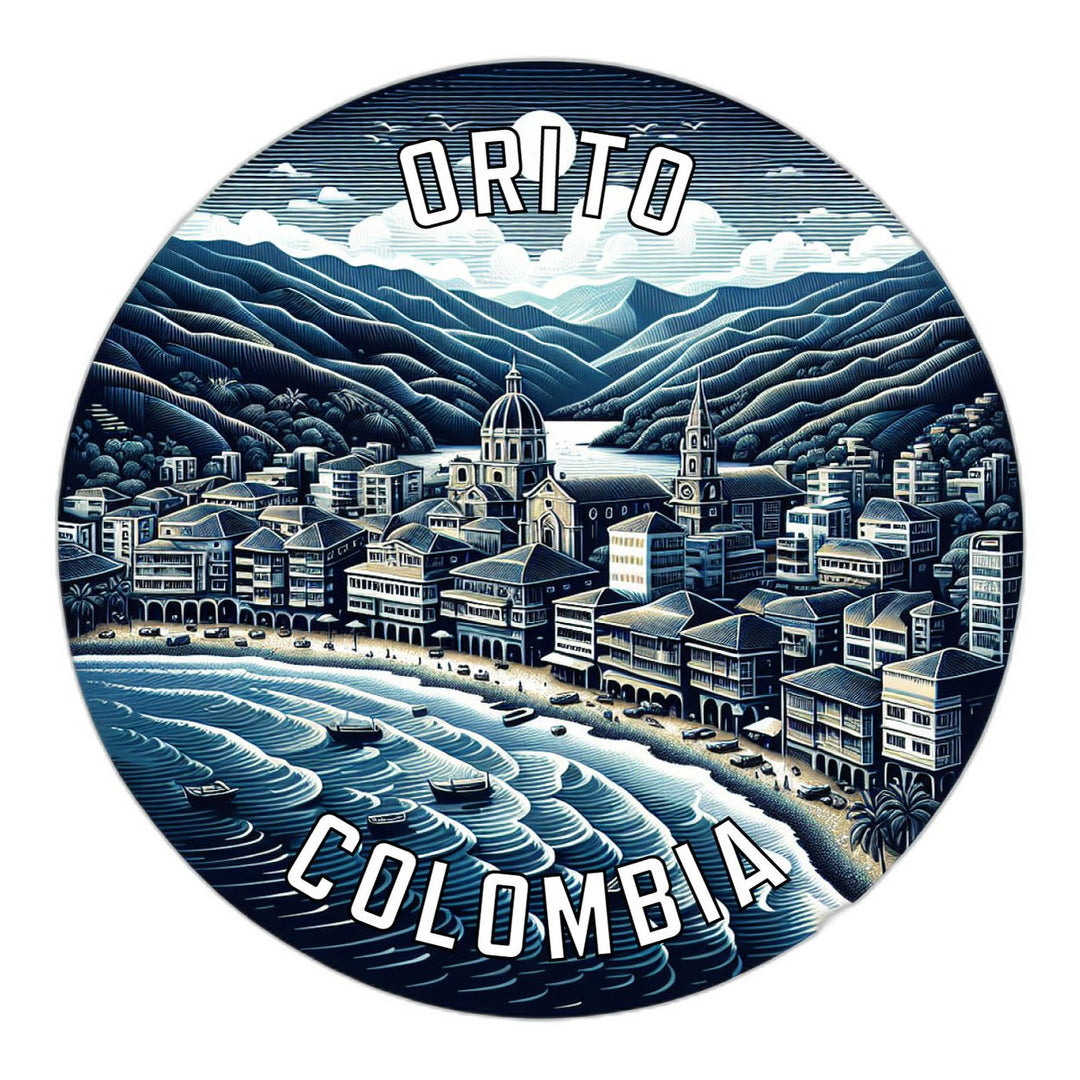 Orito Colombia Souvenir Die Cut Flat Magnet Image 1